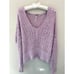 FREE PEOPLE | Best Of You V-Neck Slouchy Sweater in Lavender Purple | Medium
