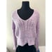 FREE PEOPLE | Best Of You V-Neck Slouchy Sweater in Lavender Purple | Medium