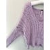 FREE PEOPLE | Best Of You V-Neck Slouchy Sweater in Lavender Purple | Medium
