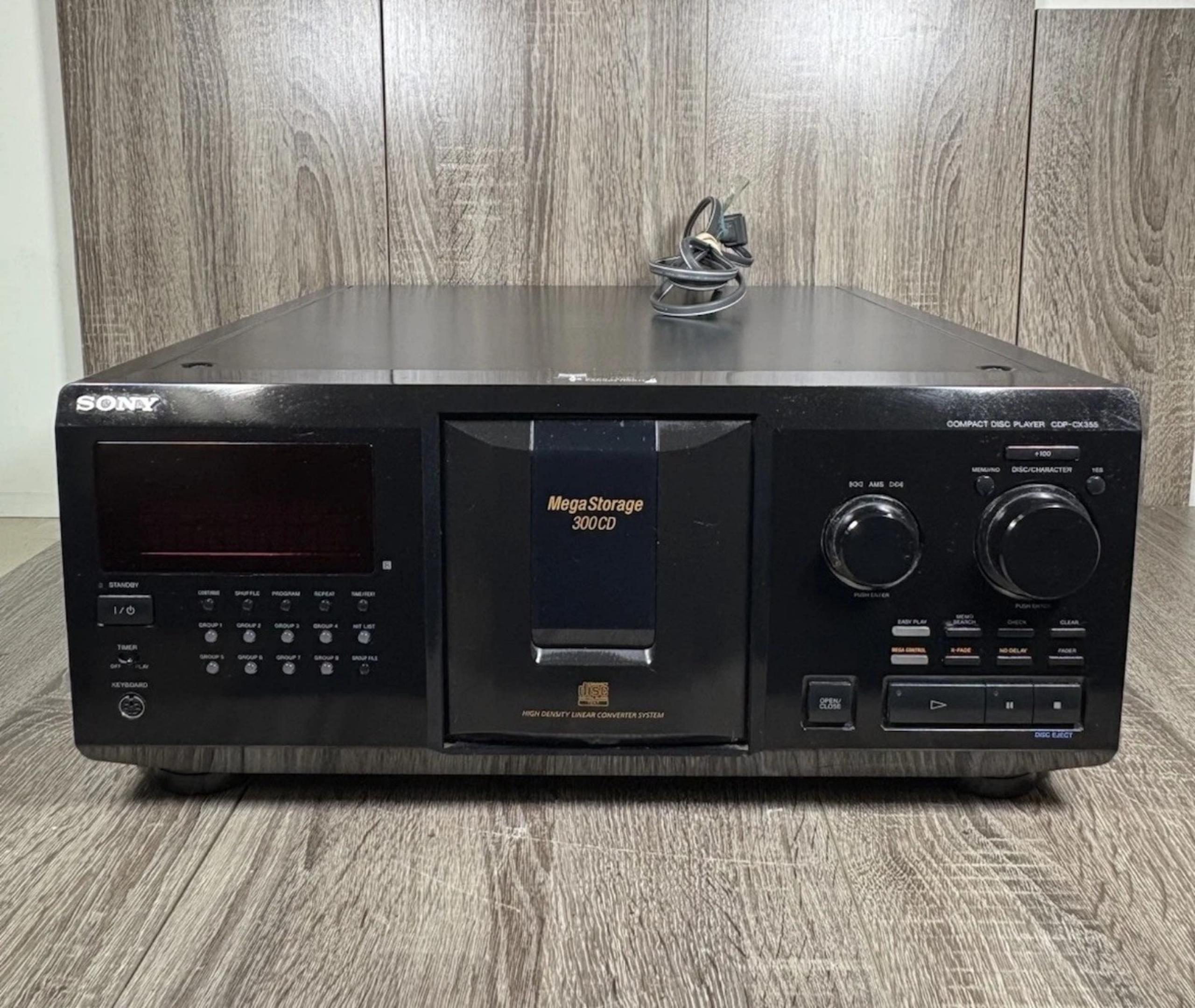 Sony CDP-CX355 300 Disc Mega Storage CD Changer Player-No Remote