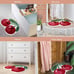 Cherry Cute Bath Mat for Bathroom, Luxury Funky Bathroom Mats Non Slip Carpet