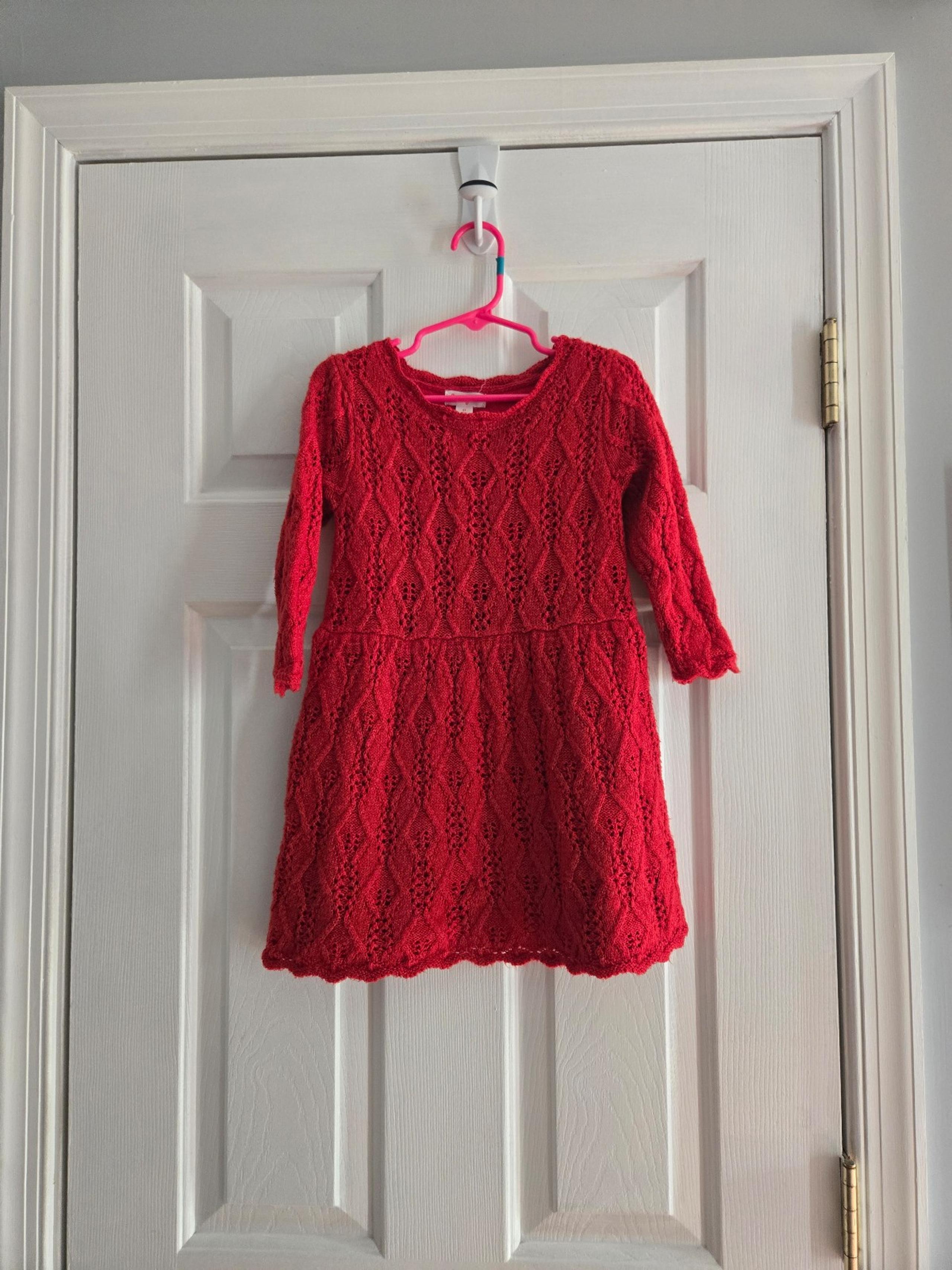 Red Lace Kids 4t Dress