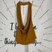 NWT ZARA DRAPED ORANGE SEXY BACK HALTER TOP OCHER