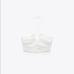 Zara Draped Halter Top, Color: White, Size: L, NWOT