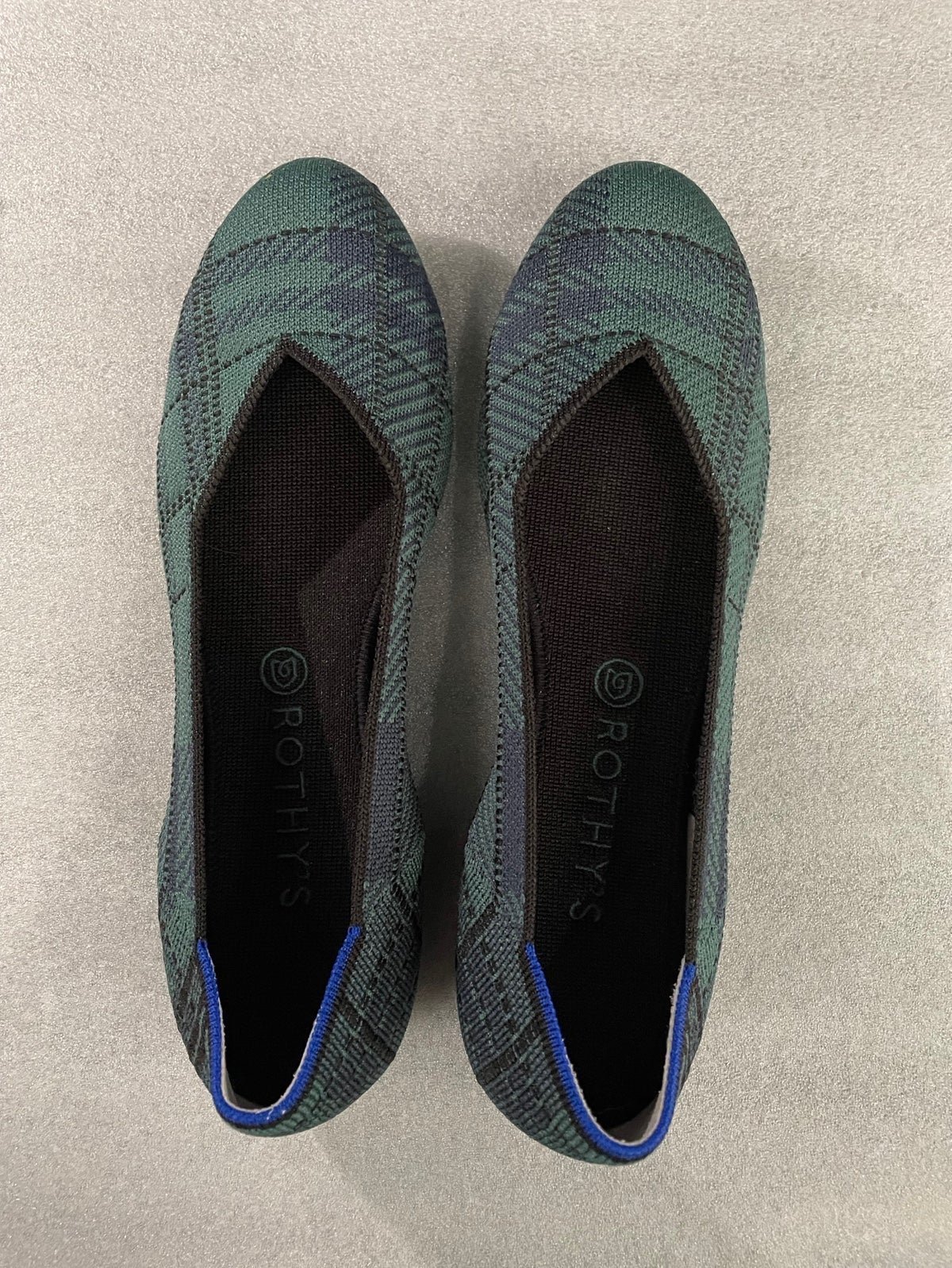 Rothy’s Pine Plaid Flats Size 11