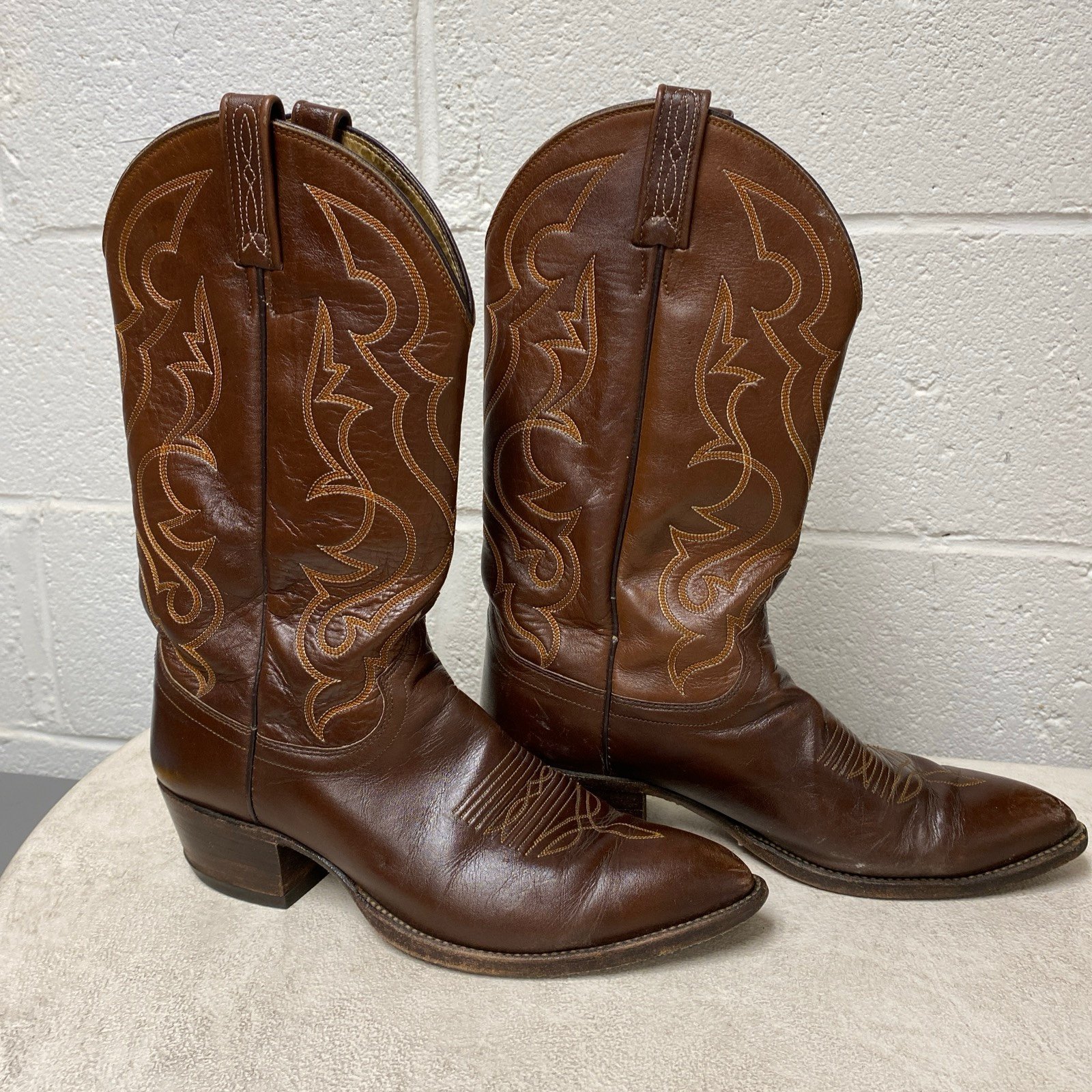 DAN POST Brown Leather Western Cowboy Boots Men’s 9.5 D