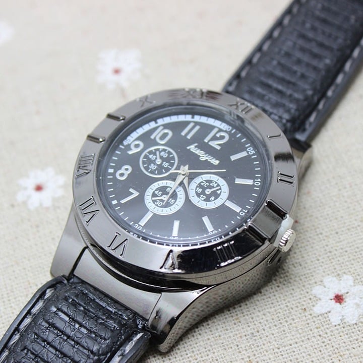 Wristwatches USB Charge Lighter Watch Windproof Electronic Flameless Watches Men