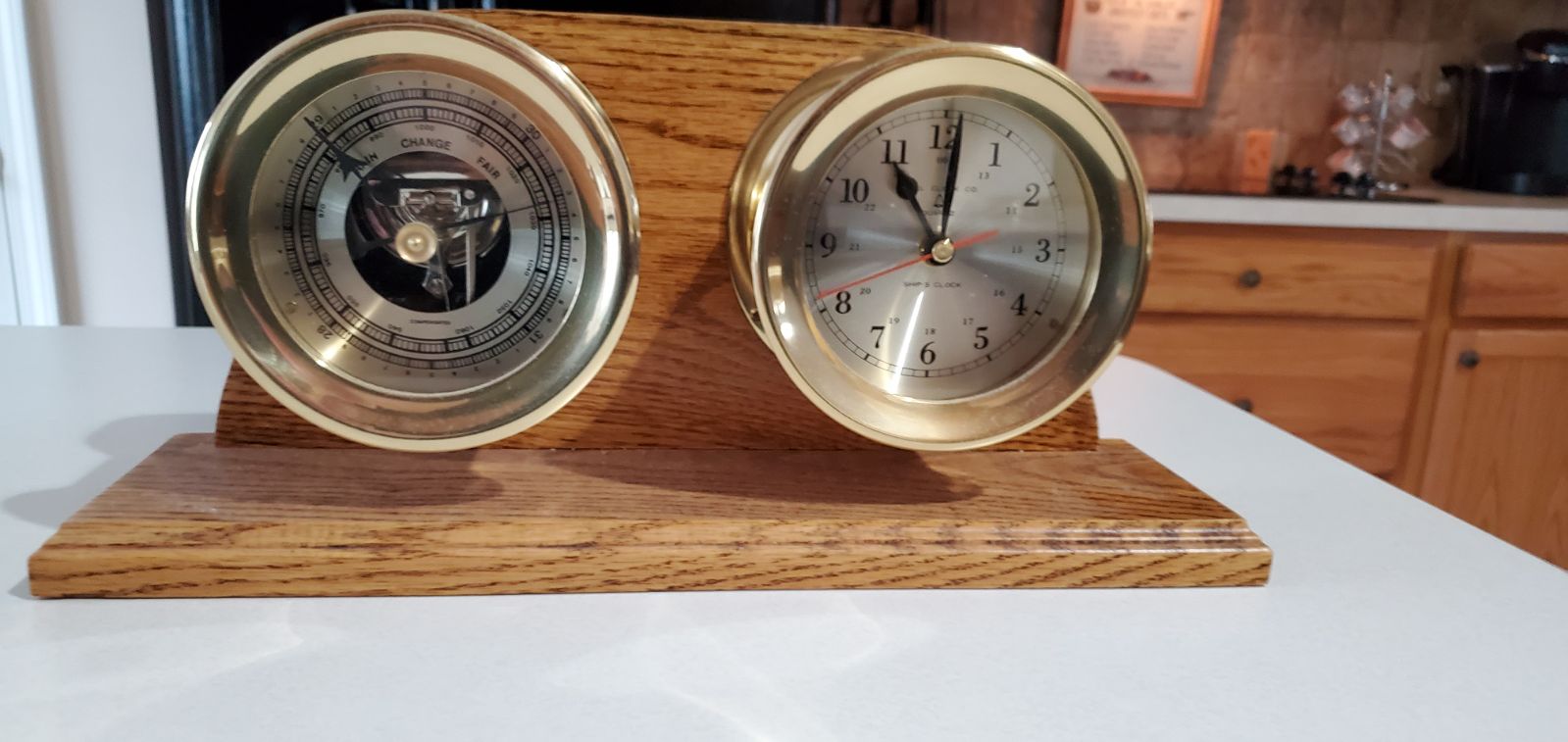 Bell clock and barometer