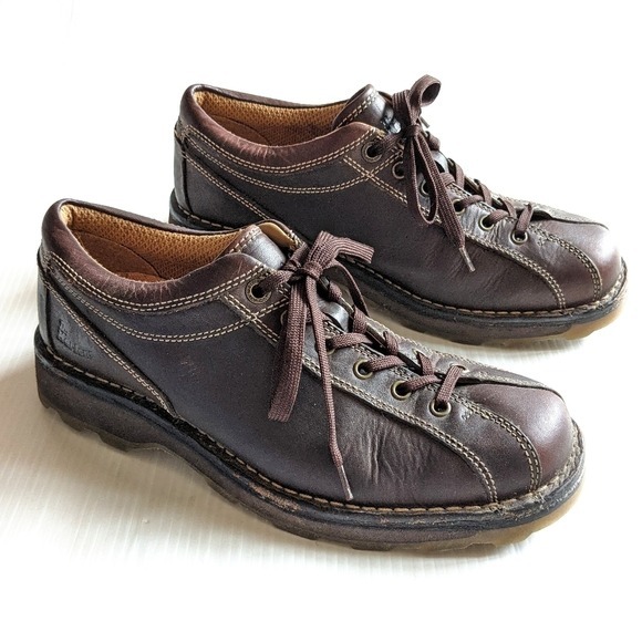 DOC MARTENS 2B55 brown leather oxford loafers