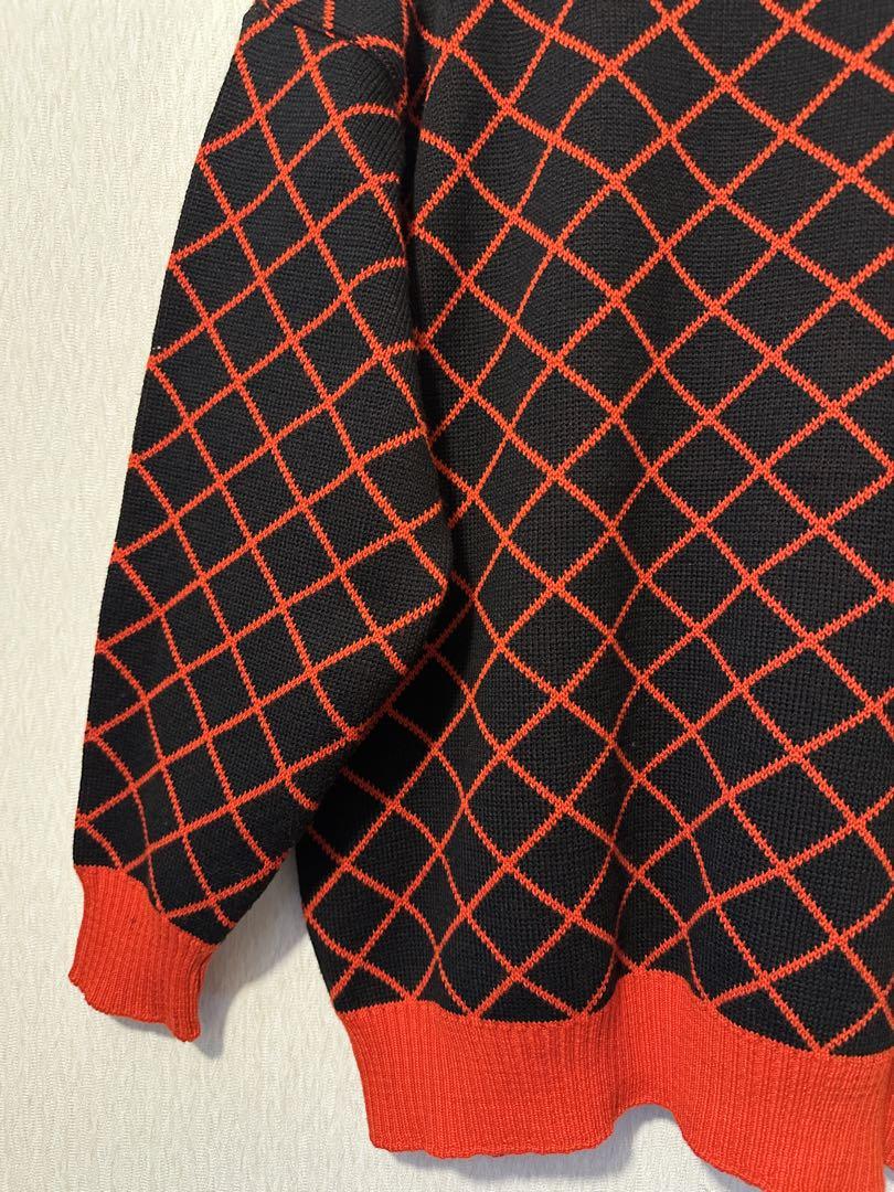 CELINE 90s Logo Check Knit