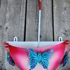 14.5 H, Up Side-Down Hanging Umbrella Planter, Color: PINK/FUCHSIA