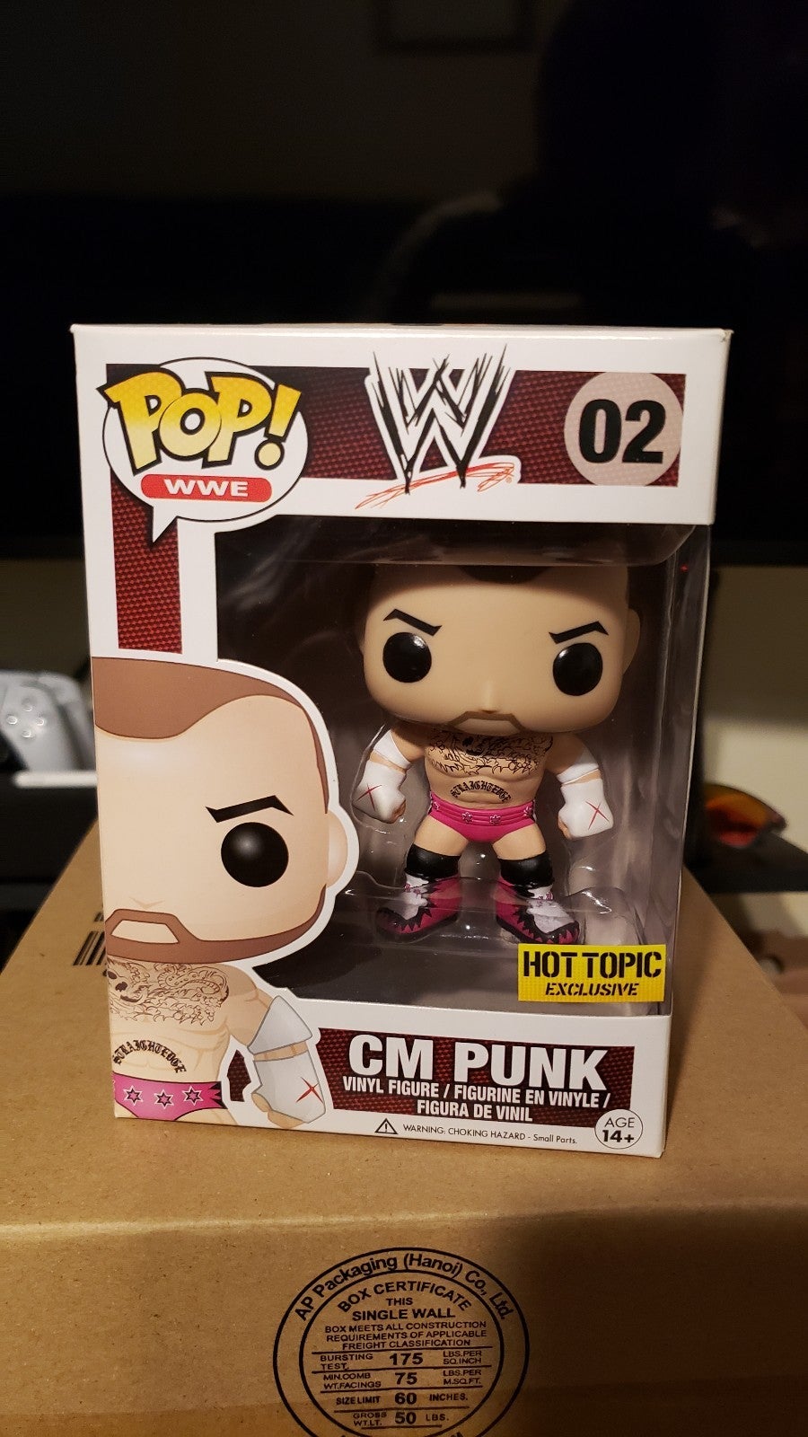CM PUNK PINK TRUNKS HOT TOPIC EXCLUSIVE Funko Pop