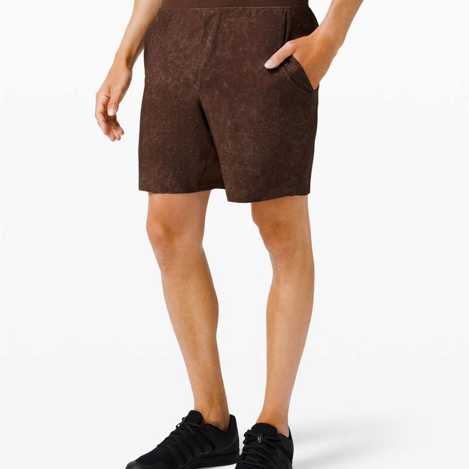 Lululemon T.H.E. Short 7 *Linerless Gravel Dust Brown Earth Multi