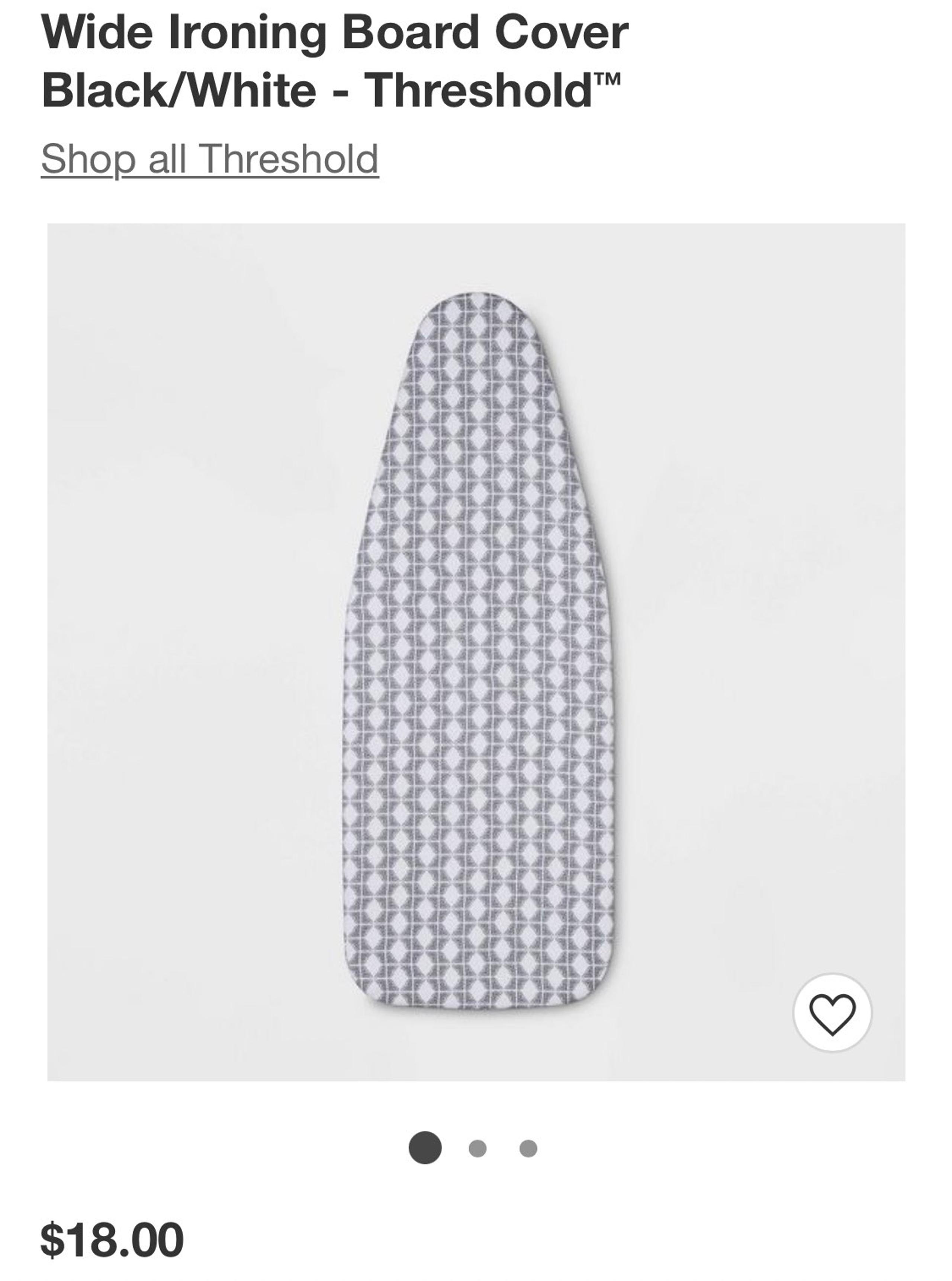 Wide Ironing Board Cover Black/White - Threshold