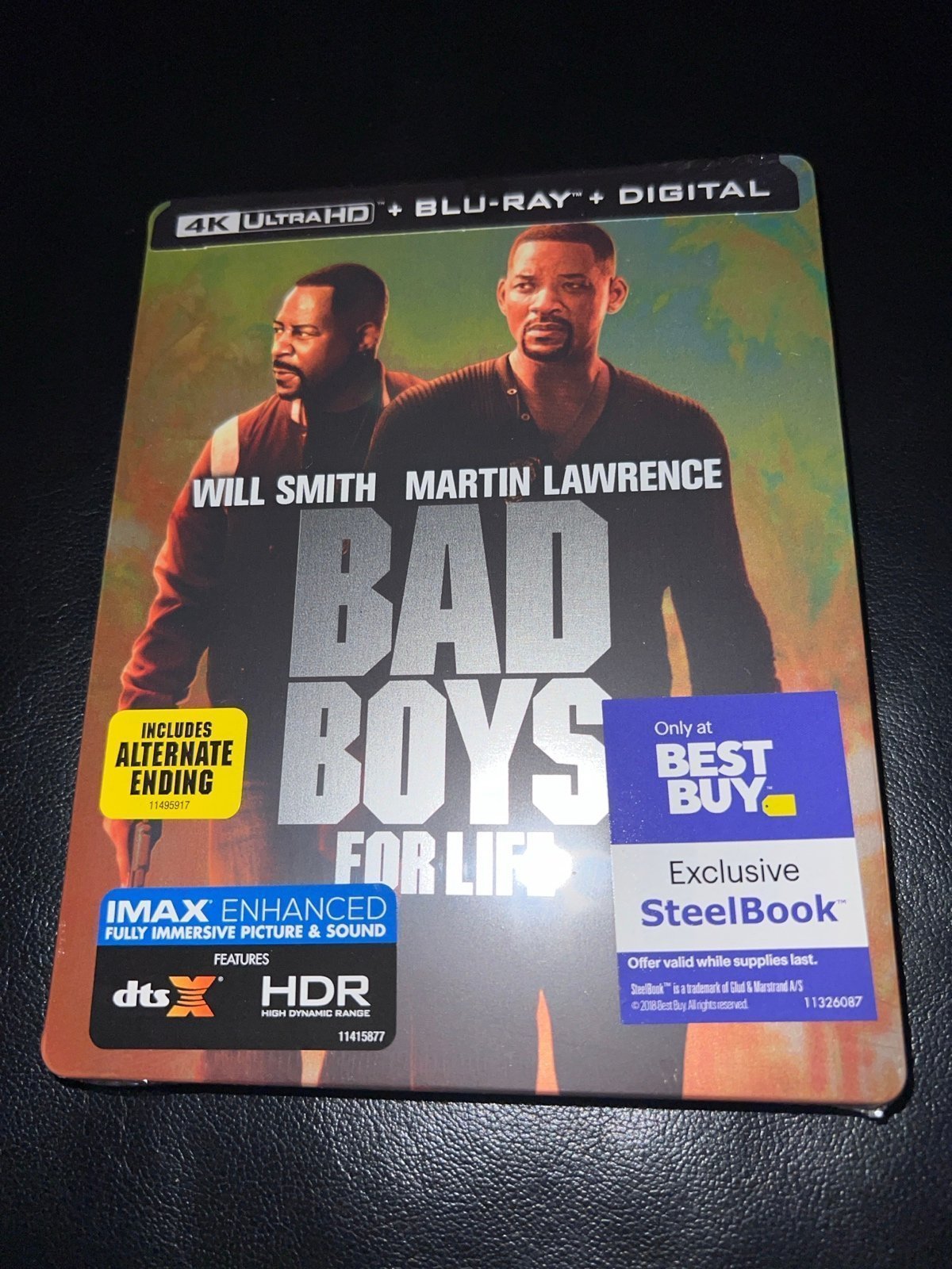 NEW SEALED Bad Boys for Life 4k steelbook + bluray + digital BEST BUY BOX SHIP