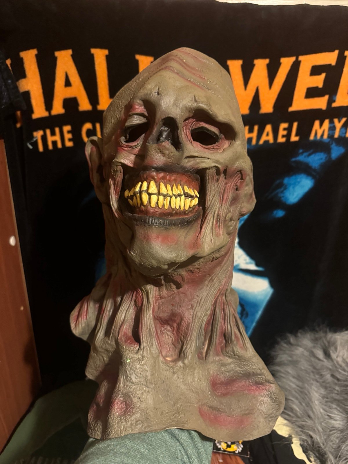 Spirit Halloween Vintage Zombie Mask Flesh Eating Don Post Decor Decoration