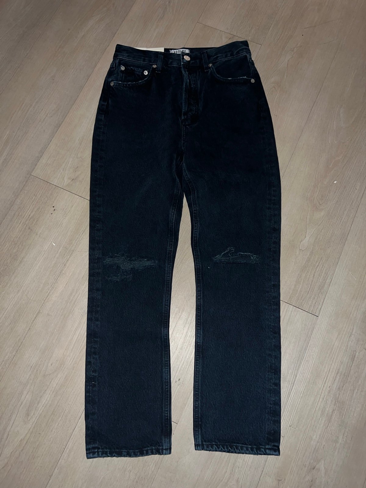 Agolde Riley high rise straight crop new Sz 24