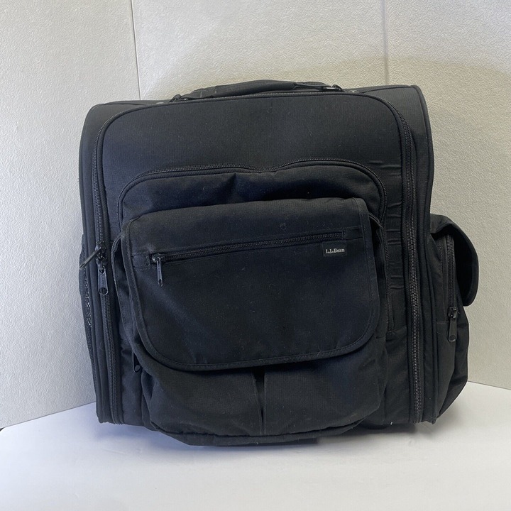 LL Bean 16” Overnight Carry On Rolling Wheeled Suitcase Luggage Bag Black