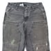 Thrashed Carhartt Double Knee Pants Sun Faded Black Distress Grunge 32 x 28
