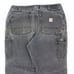Thrashed Carhartt Double Knee Pants Sun Faded Black Distress Grunge 32 x 28