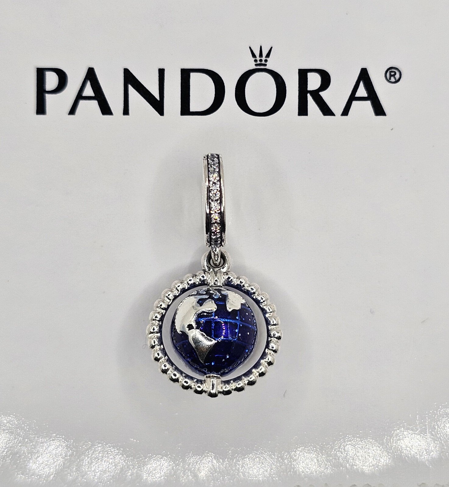 Authentic Pandora Spinning Globe Dangle Charm