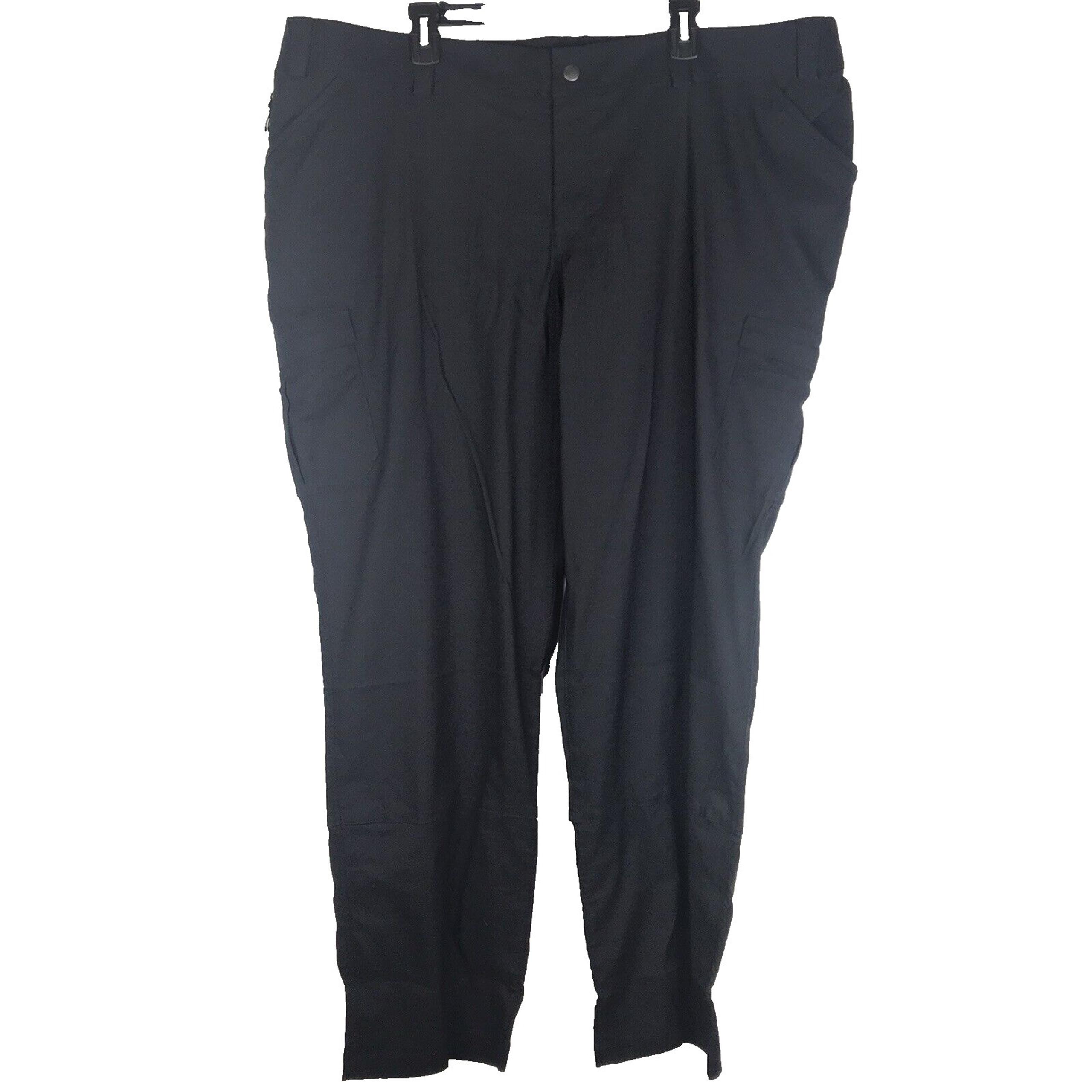 Duluth Trading 46709 Womens Plus Black Dry On The Fly Bootcut Cargo Pants 26WX33