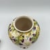 Vintage Wade England # 14 Purple Chintz Thistle Flower 8'' Ginger Lidded Jar