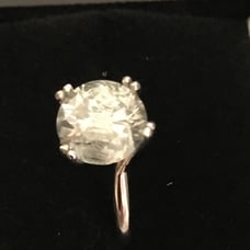 3.0ct Round White Moissanite