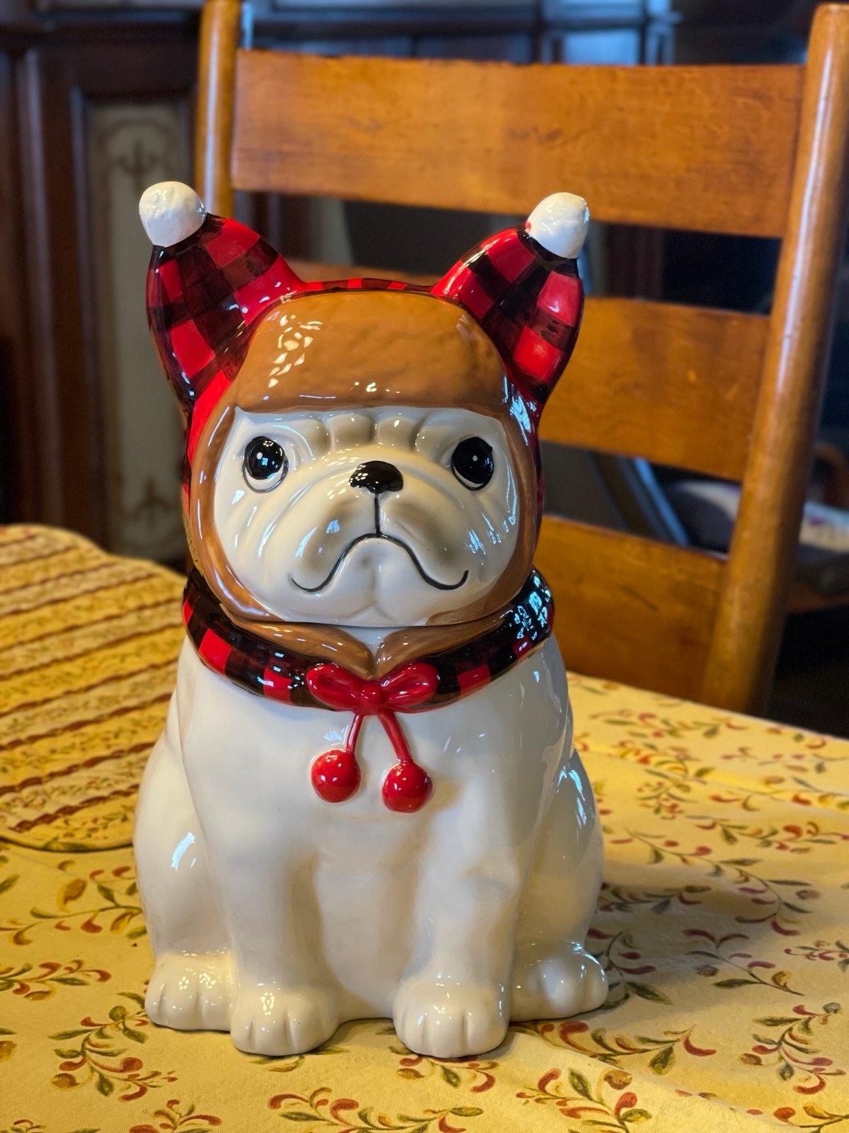 French bulldog cookie jar by world market - excellent condition