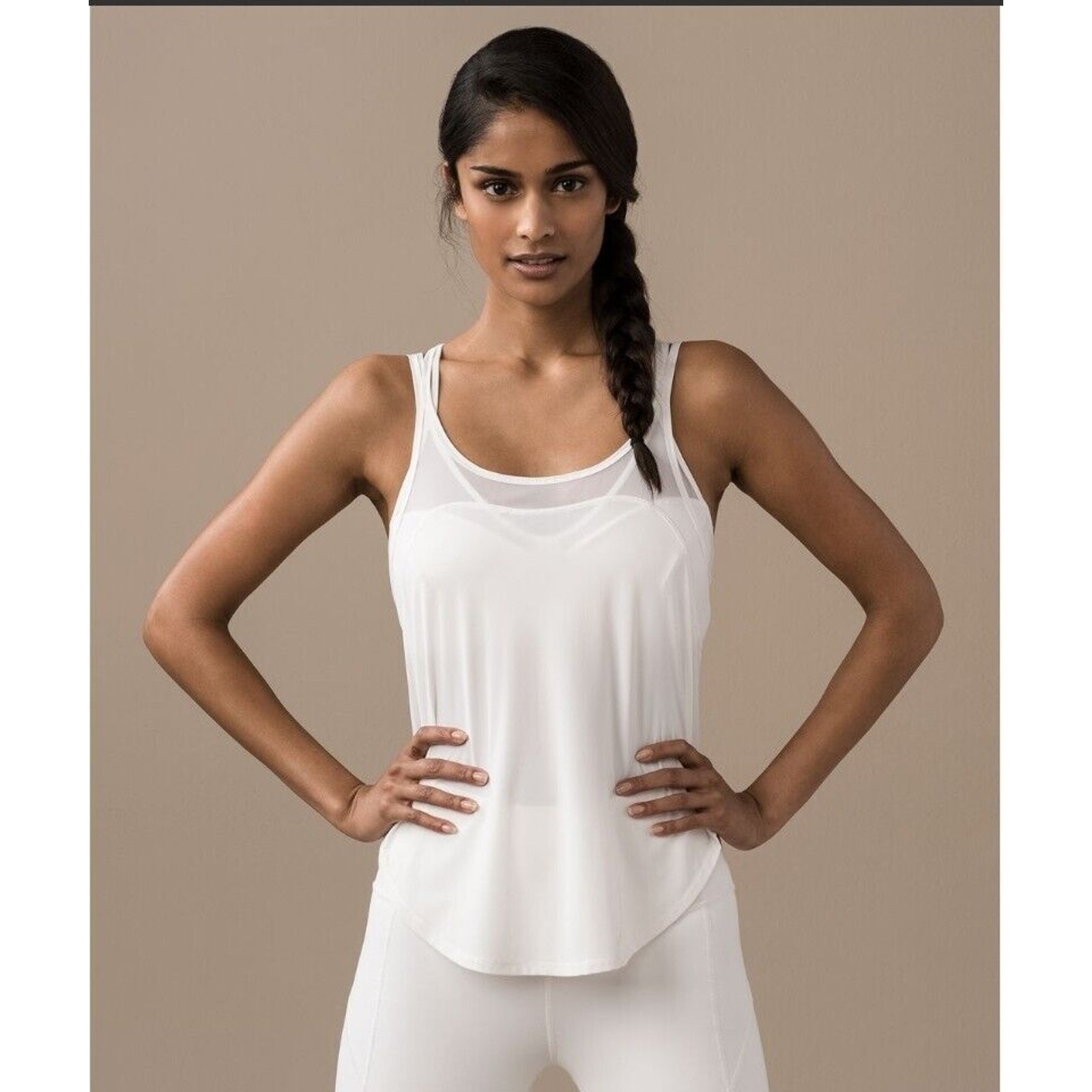 Lululemon Women’s Size 2 ? White 'Anew Singlet' Tank