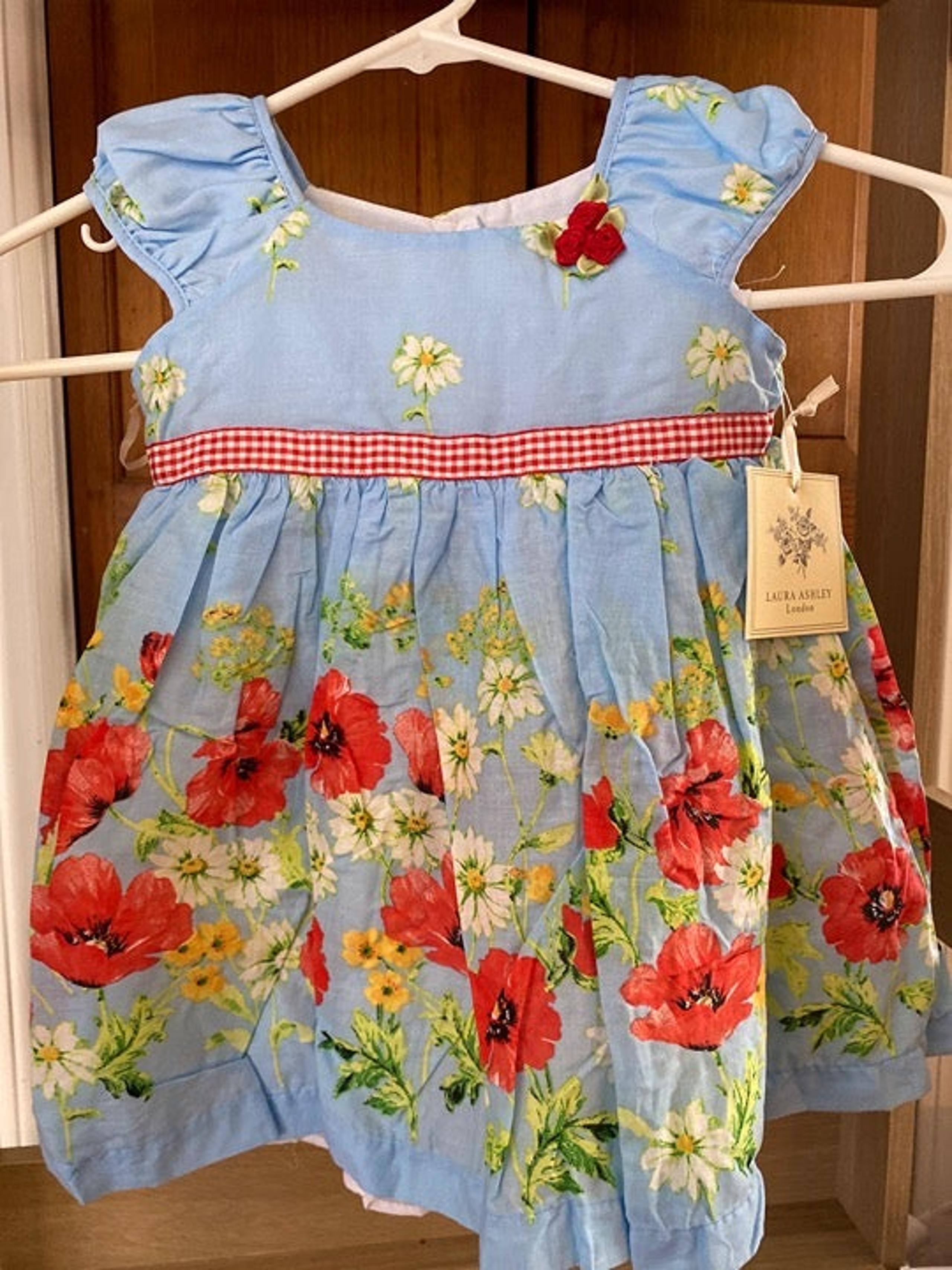 Laura Ashley Blue Floral Dress 18mos