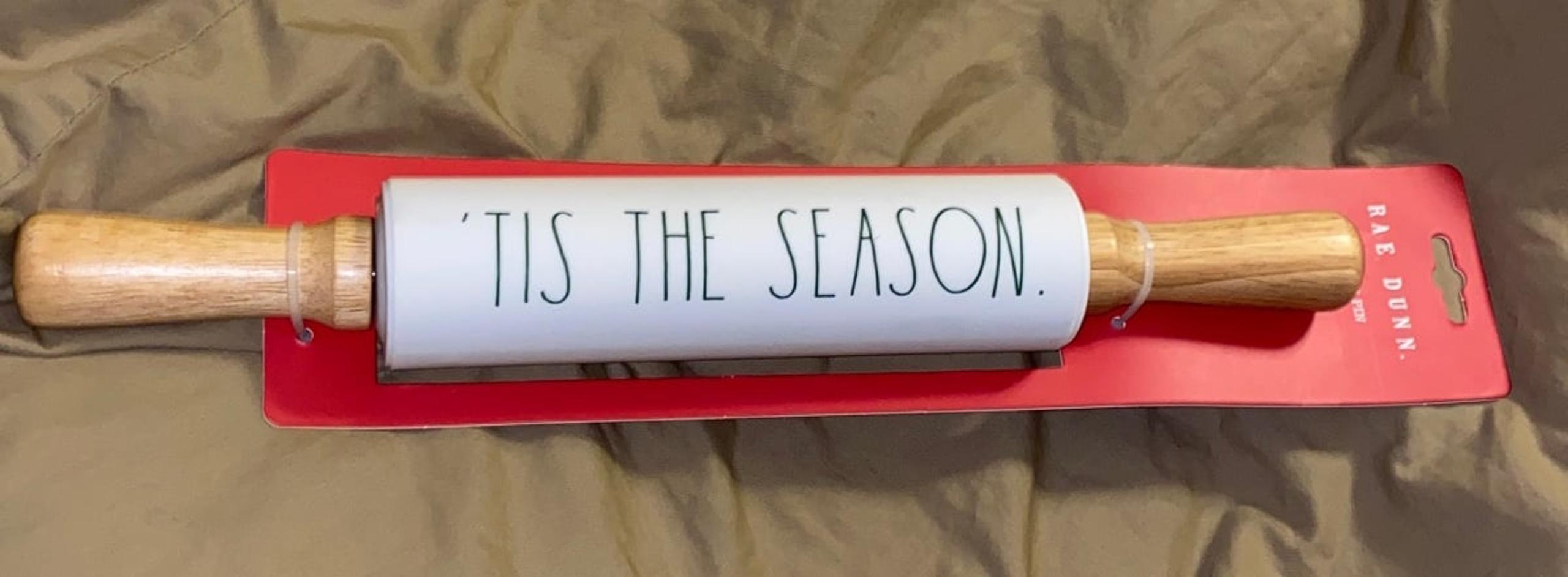 Rae Dunn Tis the Season Rolling Pin