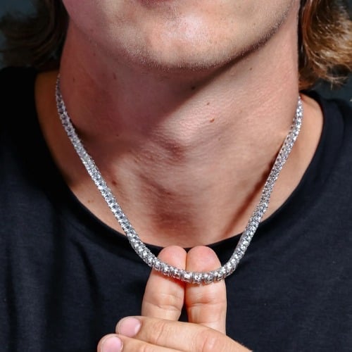 Men's 24 925 Sterling Silver Tennis Bracelet | 5mm CZ Statement Piece