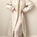 Vintage 50s Cream White Quilted Dressing Robe