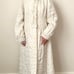 Vintage 50s Cream White Quilted Dressing Robe