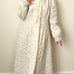 Vintage 50s Cream White Quilted Dressing Robe