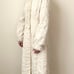 Vintage 50s Cream White Quilted Dressing Robe