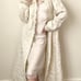 Vintage 50s Cream White Quilted Dressing Robe