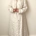 Vintage 50s Cream White Quilted Dressing Robe