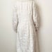 Vintage 50s Cream White Quilted Dressing Robe