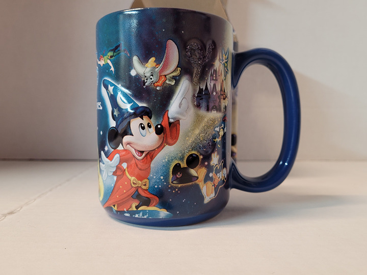Walt Disney World Theme Parks Mug Blue Where Magic Lives Ceramic Mug In Box