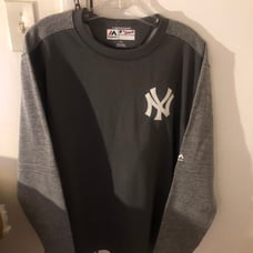 New York Yankees Majestic Mens Crew L