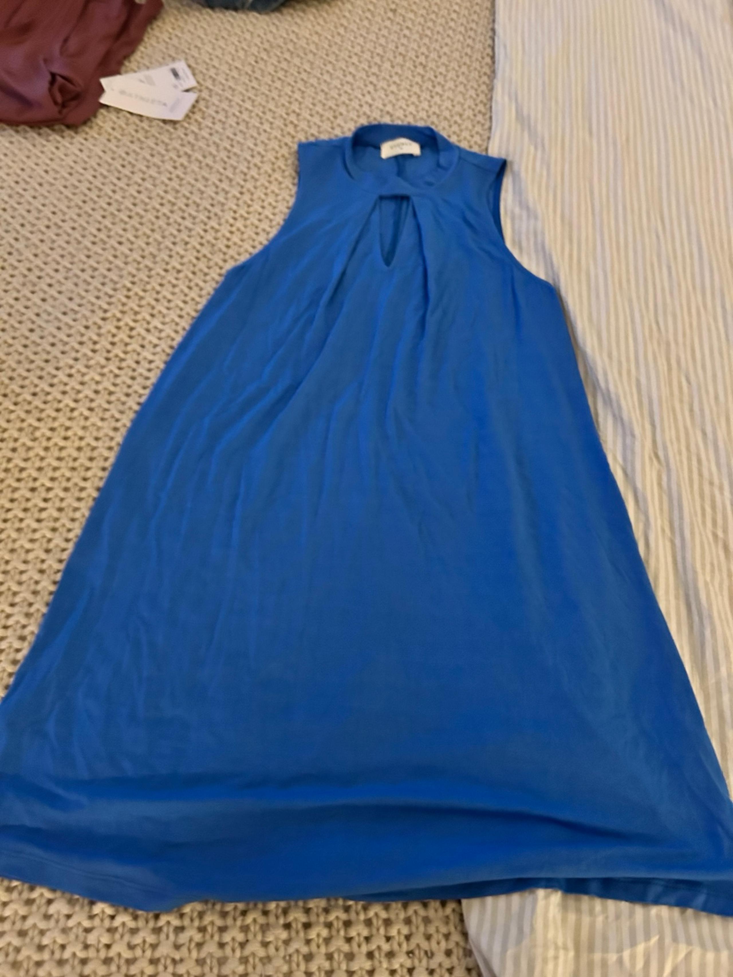 Blue dress with chest cutout