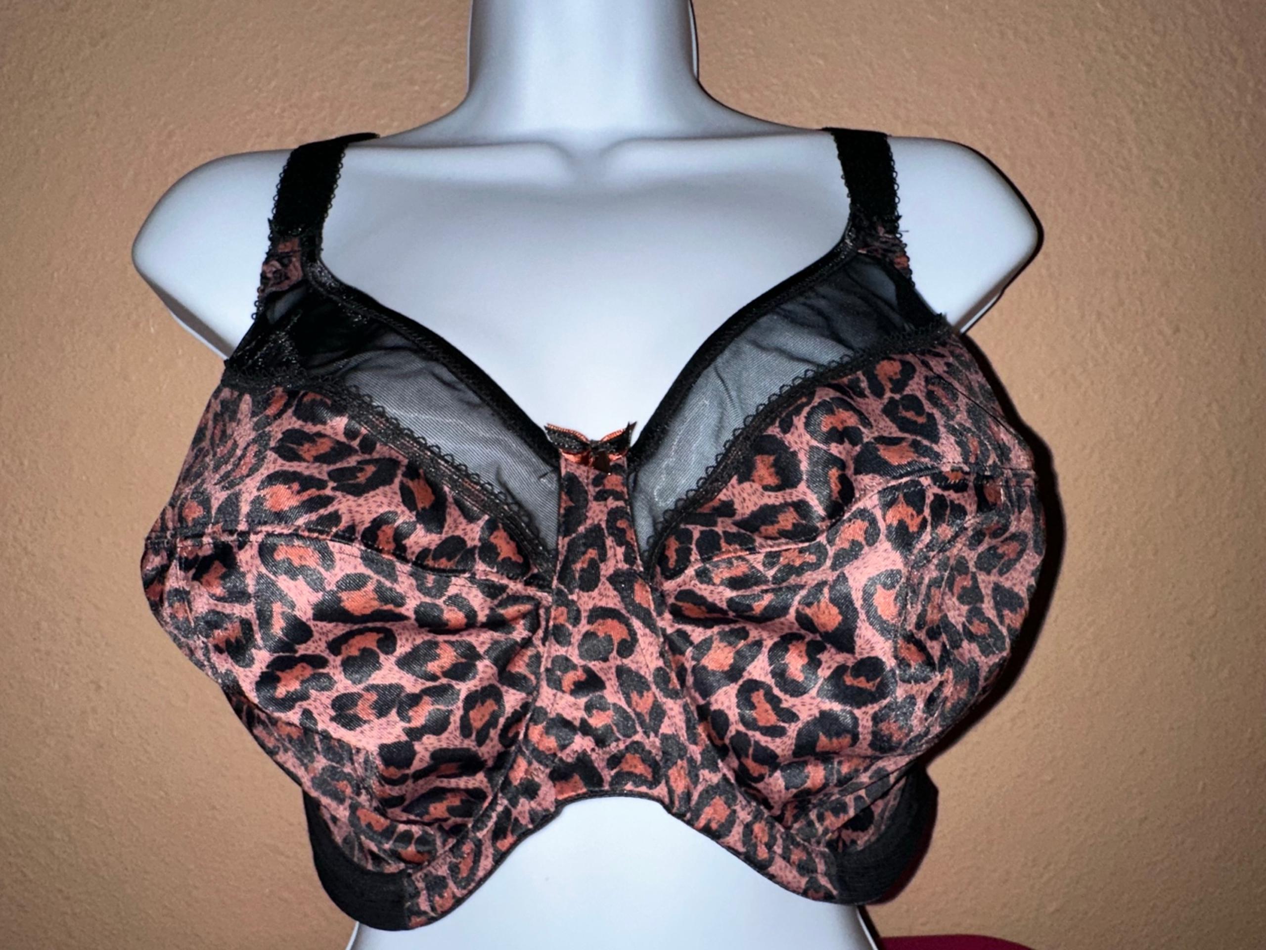 NWT 6164 Kayla Underwire Bra - Dark Leopard Sz 44DDD $56 - Goddess