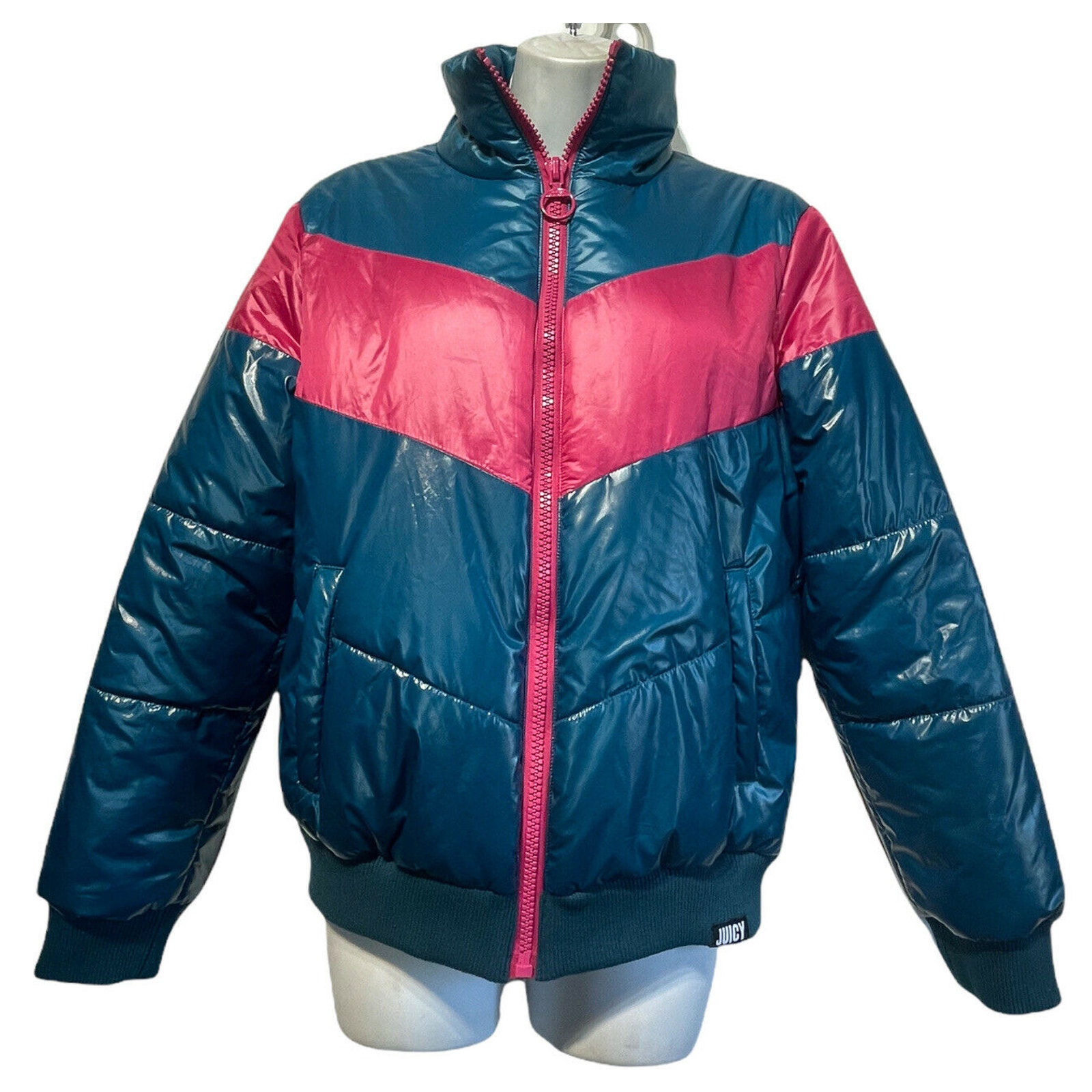 juicy couture deep jade puffer jacket S