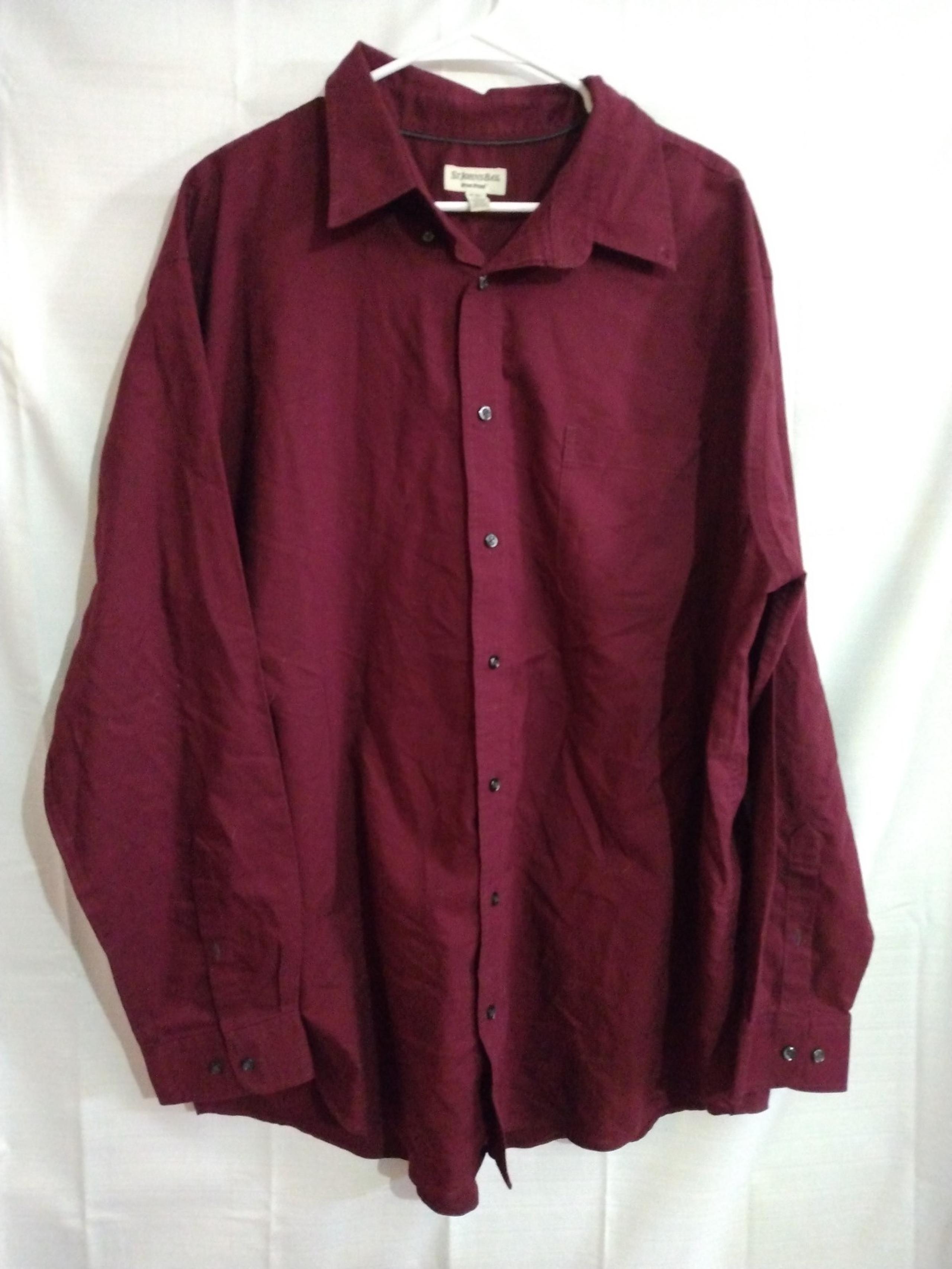 St. Johns Bay Big & Tall Mens Button Up Business Casual Dress Long Sleeve Shirt