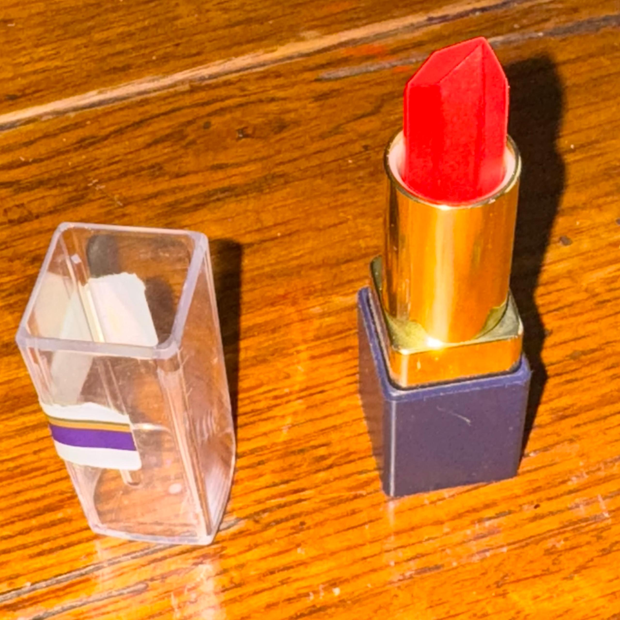 Vintage Clarion Crème Coral Fire Lipstick NEW!