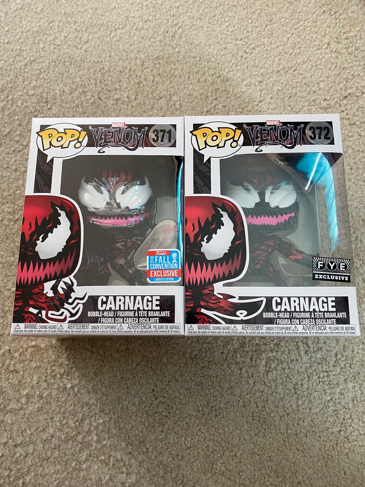 Venom - Carnage Funko Pop Lot