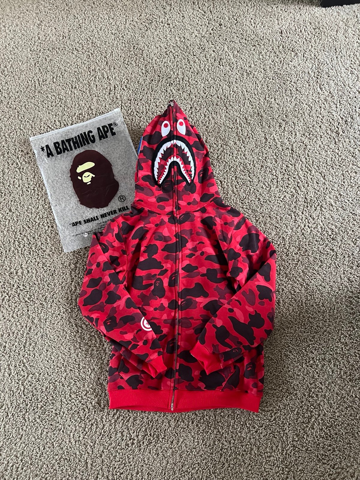 Red Bape hoodie size large