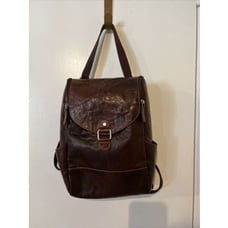 Jack Georges Convertible Backpack Crossbody Voyager Brown Leather school Bag